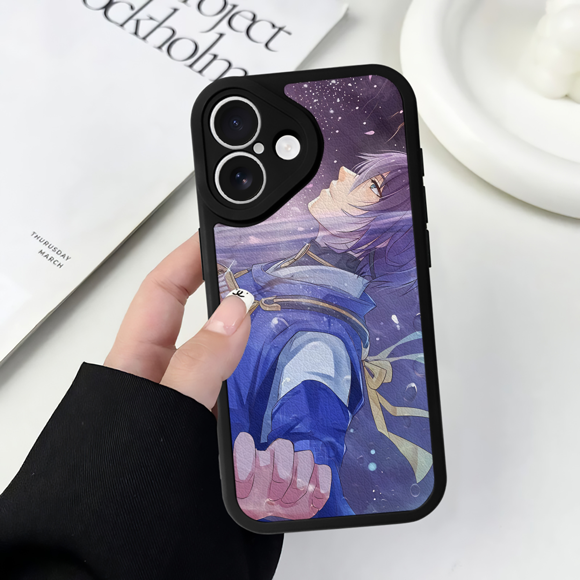 （画像用） 刀剣乱舞 Touken Ranbu 【iPhone 16シリーズ対応】シリコンスマホケース（レザー調） 材質：シリコン